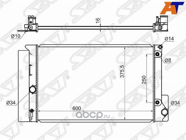 Радиатор TOYOTA COROLLA E150 АКППAURIS 06-AVENS (SAT). Артикул TY0001150