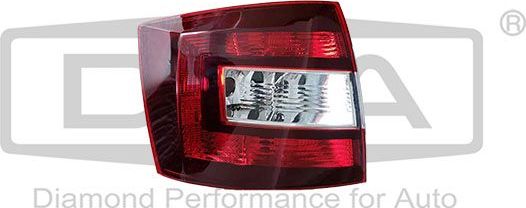 Фонарь задний DPA левый для Skoda Rapid I 2012-2019. Артикул 89451706802