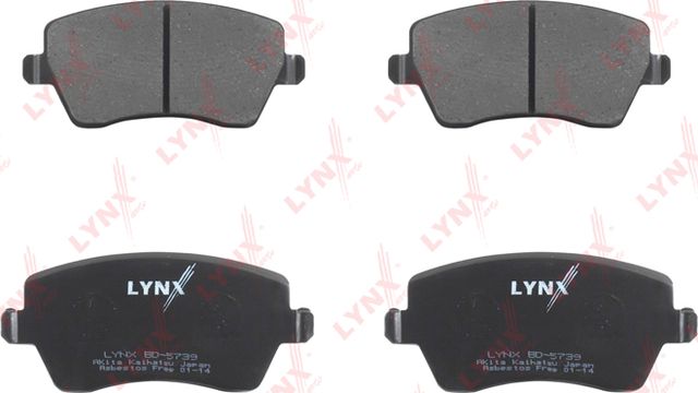 Тормозные колодки LYNXauto передние для Lada Vesta I 2015-2026. Артикул BD-5739