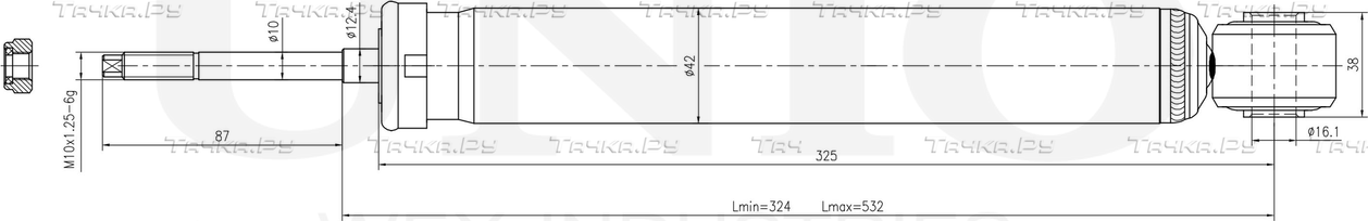Амортизатор подвески (Unio). Артикул SAB-10746