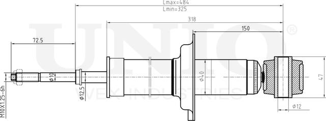 Амортизатор подвески (Unio). Артикул SAB-10556