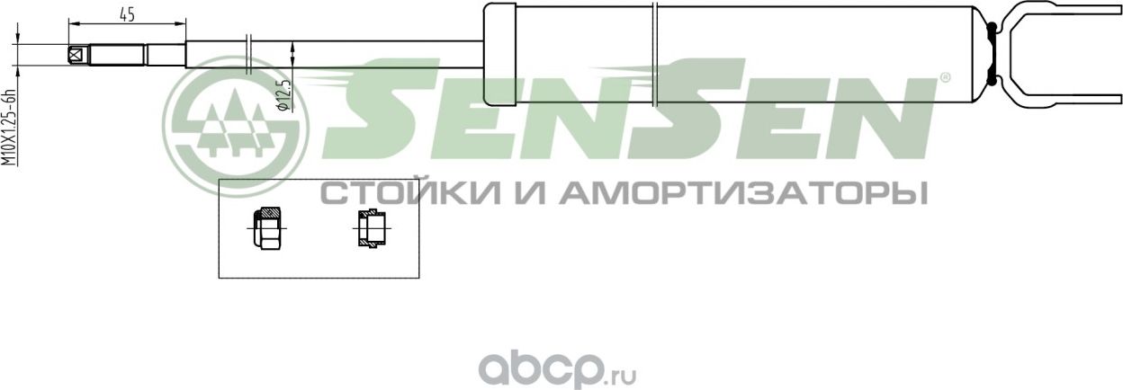 АМОРТИЗАТОР ЗАДНИЙ ГАЗОВЫЙ HYUNDAI (ELANTRA HD) (2006-) (GAS) (Sensen). Артикул 32130331