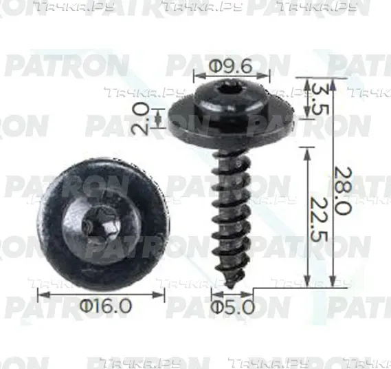 Шуруп металлический (Patron). Артикул P371461