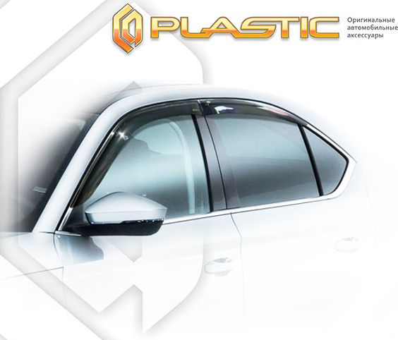 Дефлекторы СА Пластик для окон (Classic полупрозрачный) Skoda Superb 2016-2026. Артикул 2010030312026