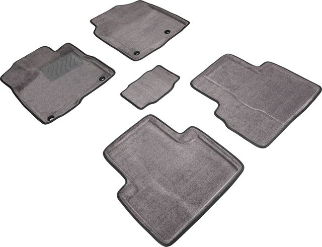 Коврики Seintex 3D ворсовые для салона Acura RDX 2012-2026 Серые. Артикул 86357