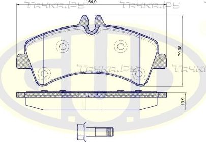 Тормозные колодки G.U.D.. Артикул GBP880165