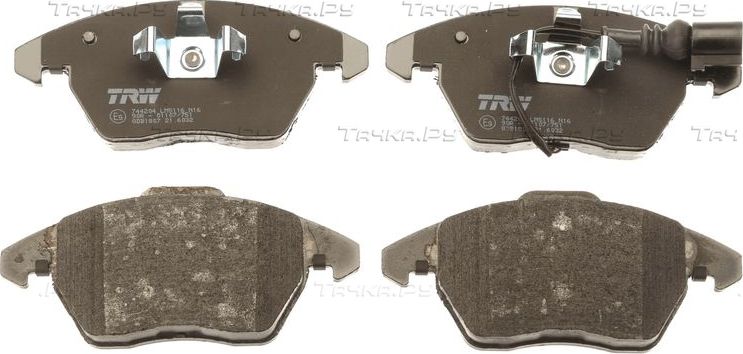 Тормозные колодки TRW COTEC передние для Volkswagen Golf VI 2008-2013. Артикул GDB1807