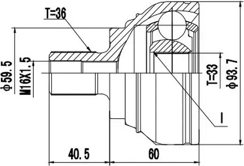 Шрус наружный Audi A3, A3 Sportback (8V) (13->) (Zikmar). Артикул Z87475R
