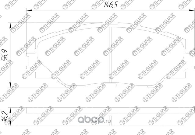 Тормозные колодки (TI-Guar). Артикул TG714C