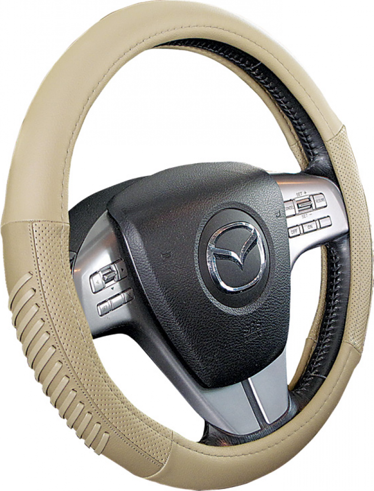 Оплётка на руль Hadar Rosen Madrid (размер M, искусственная кожа, цвет БЕЖЕВЫЙ). Артикул 30293