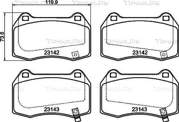 Тормозные колодки Nisshinbo передние для Honda Integra IV 2002-2006. Артикул NP2033