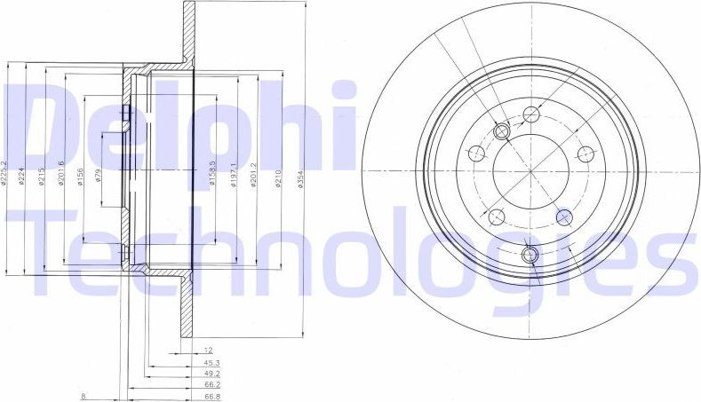 Тормозной диск Delphi. Артикул BG4066