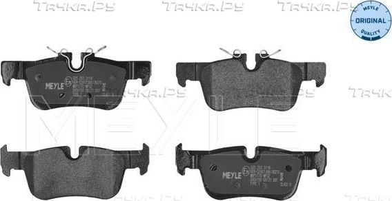 Тормозные колодки Meyle Original задние для BMW X2 I (F39) 2017-2026. Артикул 025 253 3116