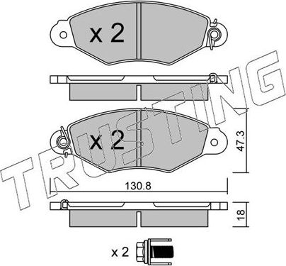 Тормозные колодки Trusting. Артикул 262.0