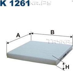 Салонный фильтр Filtron для Citroen Jumper II 2006-2026. Артикул K 1261