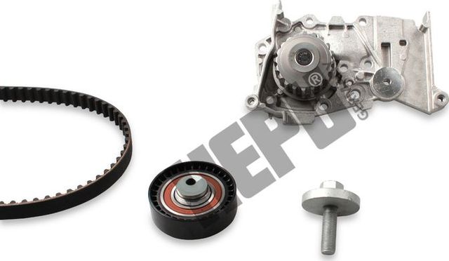 Помпа (водяной насос) с комплектом ремня ГРМ Hepu. Артикул PK08422