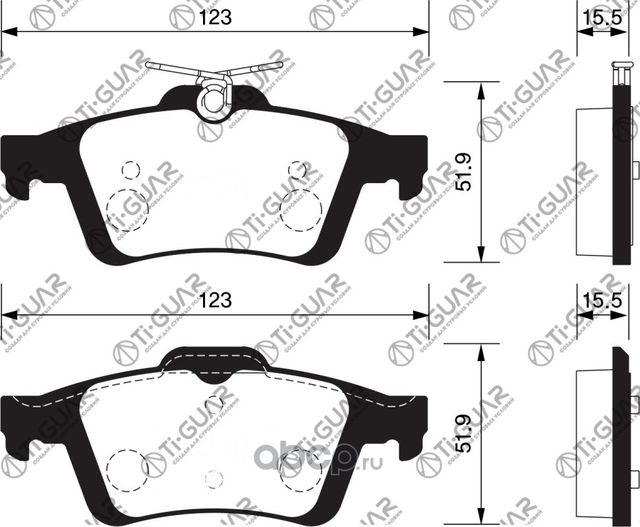 Тормозные колодки (TI-Guar). Артикул TG2702C