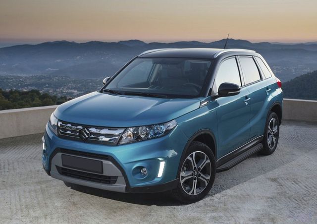 Пороги алюминиевые Rival Premium-Black для Suzuki Vitara IV 2015-2018. Артикул A160ALB.5503.1