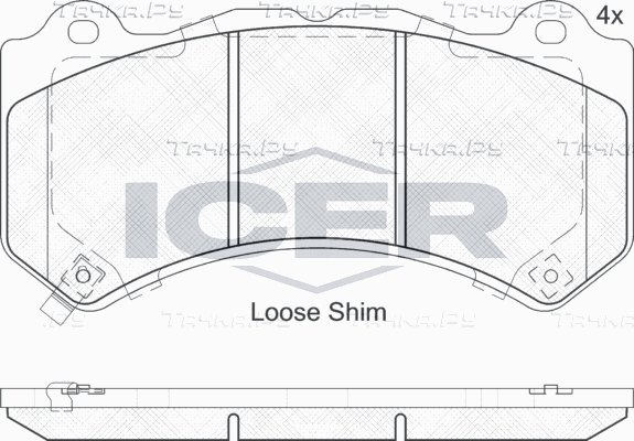 Тормозные колодки Icer передние для Chevrolet Camaro V 2012-2015. Артикул 182164