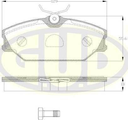 Тормозные колодки G.U.D.. Артикул GBP880120