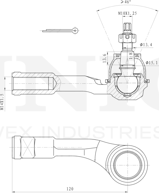 Наконечник рулевой тяги (Unio). Артикул SSP-10177