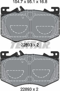 Тормозные колодки Textar. Артикул 2289301