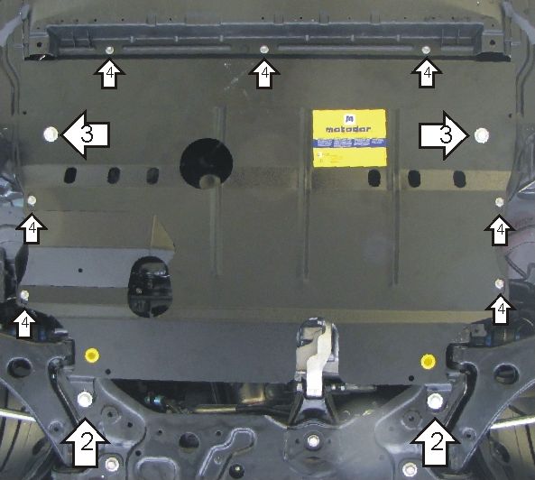 Защита Мотодор для картера, КПП Mazda 3 II 2009-2013. Артикул 01126