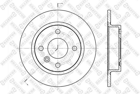 Тормозной диск Stellox задний для Volvo 460 1989-1996. Артикул 6020-4824-SX