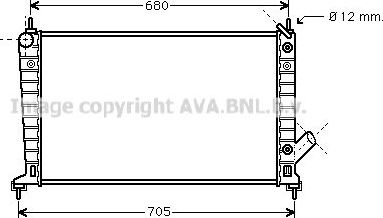 Радиатор охлаждения двигателя AVA для Saab 9-5 I 1997-2001. Артикул SB2036
