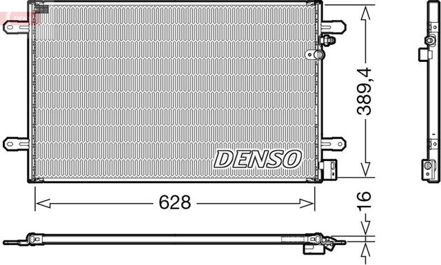 Радиатор кондиционера (конденсатор) Denso для Audi S6 III (C6) 2006-2011. Артикул DCN02037