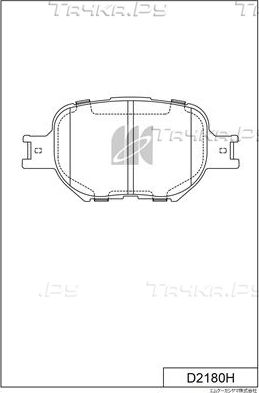 Тормозные колодки MK Kashiyama передние для Lexus IS III 2013-2026. Артикул D2180H