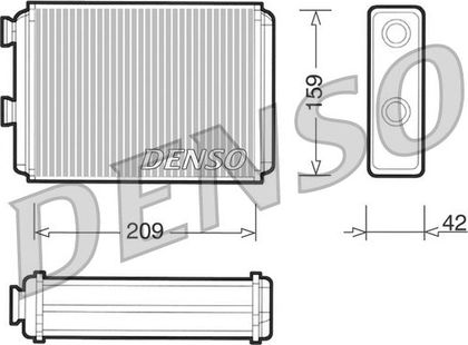 Радиатор отопителя (печки) Denso для Fiat Doblo I 2001-2015. Артикул DRR09070