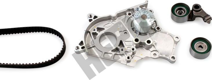 Помпа (водяной насос) с комплектом ремня ГРМ Hepu. Артикул PK77720