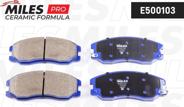 Тормозные колодки Miles (Керамика) передние для Chevrolet Equinox I 2003-2009. Артикул E500103