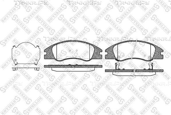 Тормозные колодки Stellox передние для Audi 90 II (B3) 1987-1991. Артикул 145 002-SX