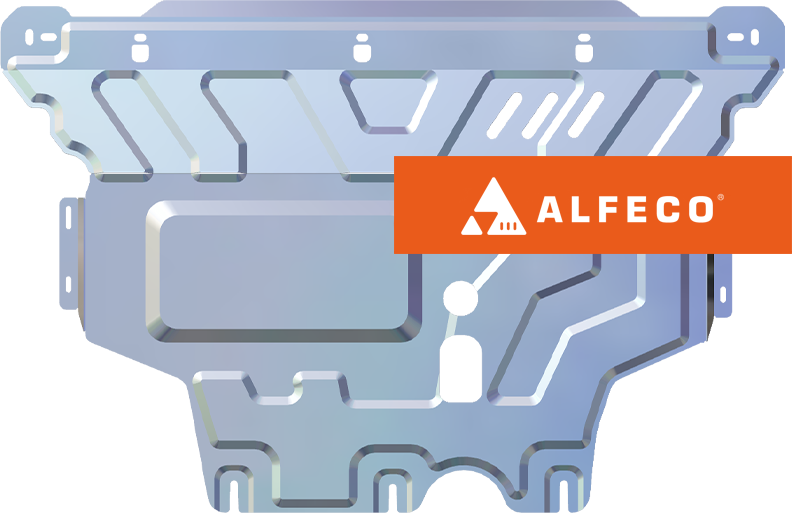 Защита алюминиевая Alfeco для картера и КПП Audi Q3 II 2018-2026. Артикул ALF.26.44 AL4