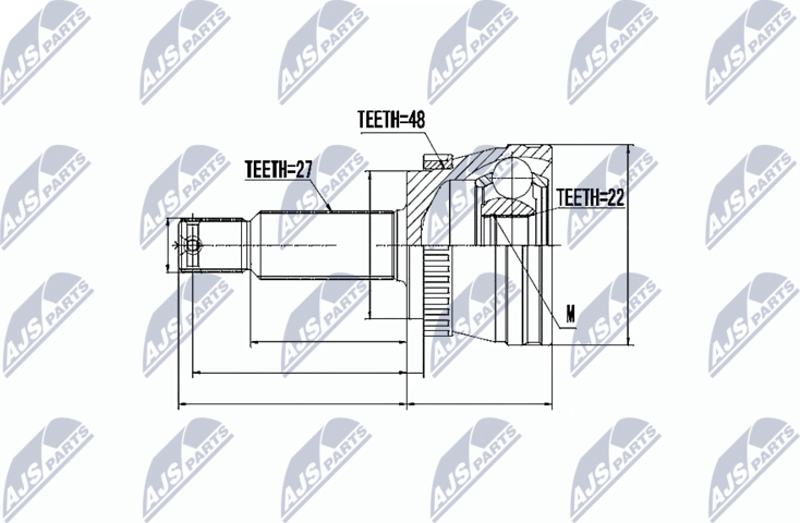 Шрус наружный (граната) NTY. Артикул NPZ-KA-353