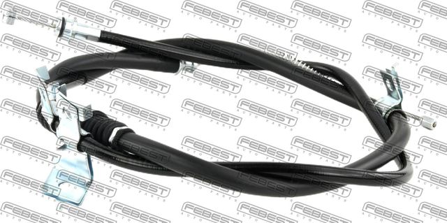 Трос ручника (тросик ручного тормоза) Febest задний левый для Mitsubishi Pajero IV 2007-2025. Артикул 04100-V93LH