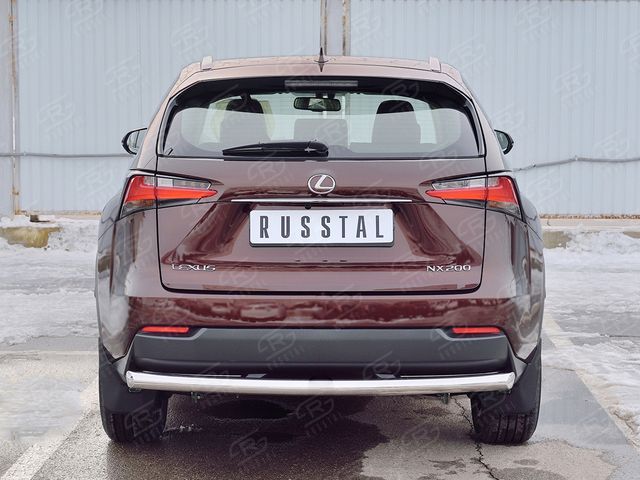 Защита RusStal заднего бампера d63 дуга для Lexus NX200 2014-2017 (кроме F-Sport). Артикул LNXZ-002584