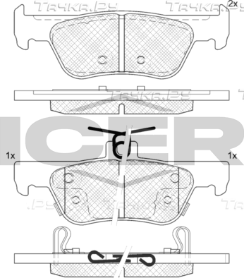 Тормозные колодки Icer. Артикул 182448