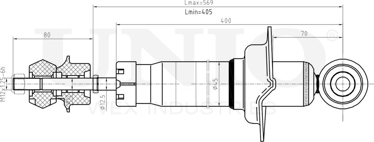 Амортизатор подвески (Unio). Артикул SAB-10664