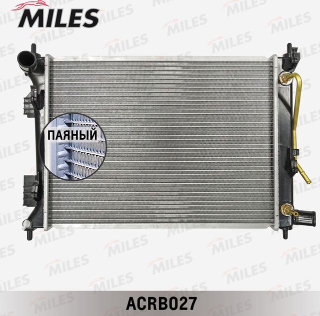 Радиатор охлаждения двигателя Miles для Hyundai Solaris I 2010-2017. Артикул ACRB027