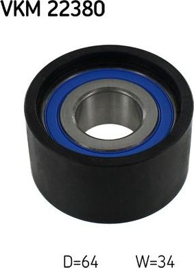 Направляющий (ведущий) ролик ремня ГРМ SKF. Артикул VKM 22380