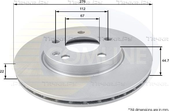 Тормозной диск Comline COATED. Артикул ADC1642V