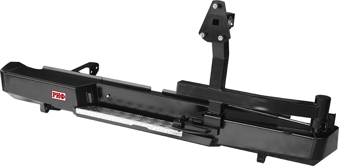 Бампер силовой РИФ задний с калиткой без фаркопа для Toyota Hilux 2015-2026. Артикул RIFREV-20200