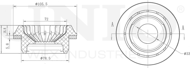 Опора амортизационной стойки (Unio). Артикул RMP-13030