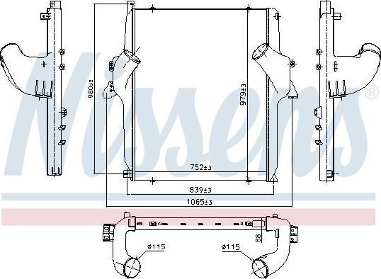 Интеркулер Nissens. Артикул 97068