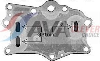 Радиатор масляный (маслоохладитель) для двигателя AVA (алюминий). Артикул CR3143