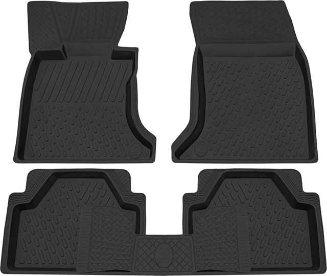 Коврики Rezkon резиновые для салона BMW X1 E84 2009-2012. Артикул 1010015100