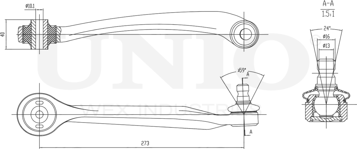 Рычаг подвески (Unio). Артикул SSP-40038